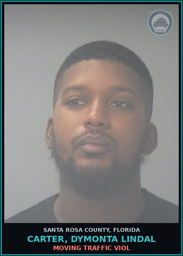 Booking mugshot of CARTER, DYMONTA LINDAL in Santa Rosa County