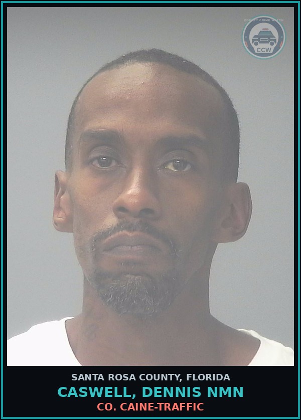 Booking mugshot of CASWELL, DENNIS NMN in Santa Rosa County