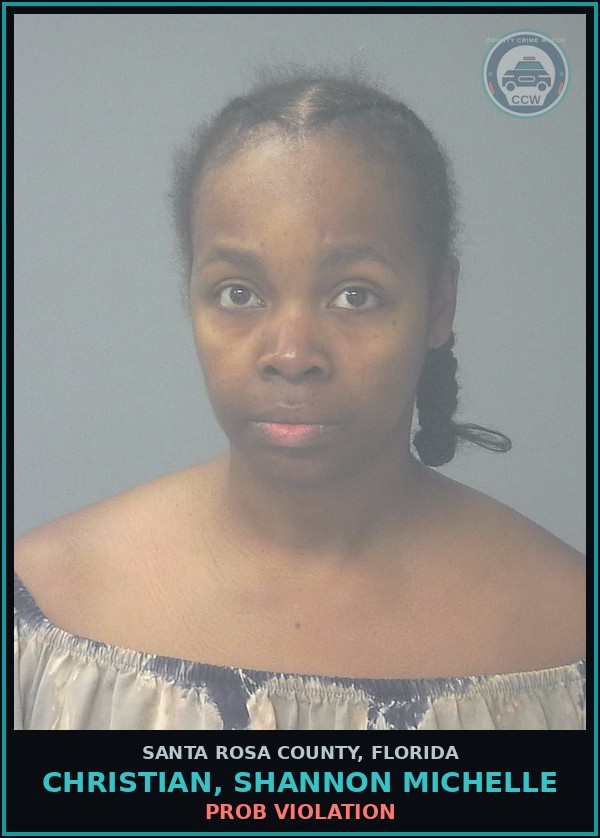 Booking mugshot of CHRISTIAN, SHANNON MICHELLE in Santa Rosa County