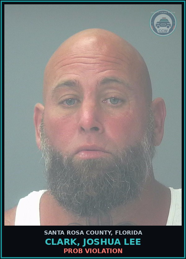 Booking mugshot of CLARK, JOSHUA LEE in Santa Rosa County