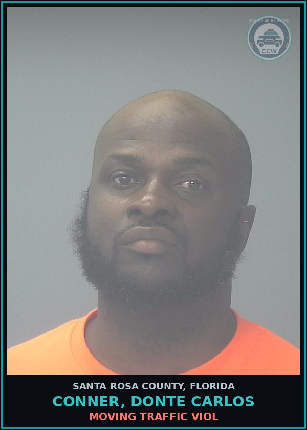 Booking mugshot of CONNER, DONTE CARLOS in Santa Rosa County