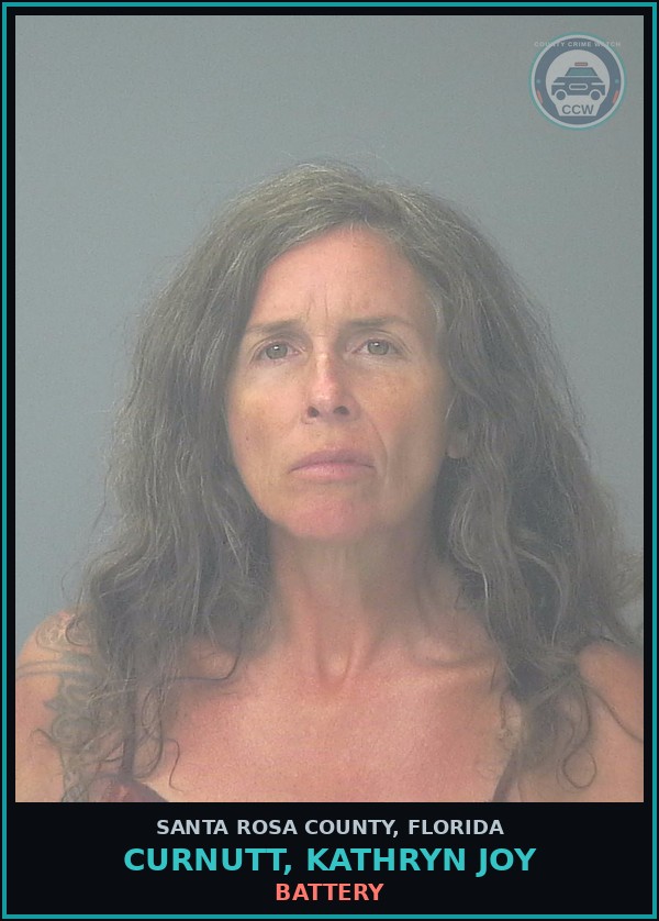 Booking mugshot of CURNUTT, KATHRYN JOY in Santa Rosa County