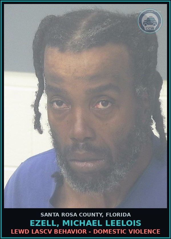 Booking mugshot of EZELL, MICHAEL LEELOIS in Santa Rosa County