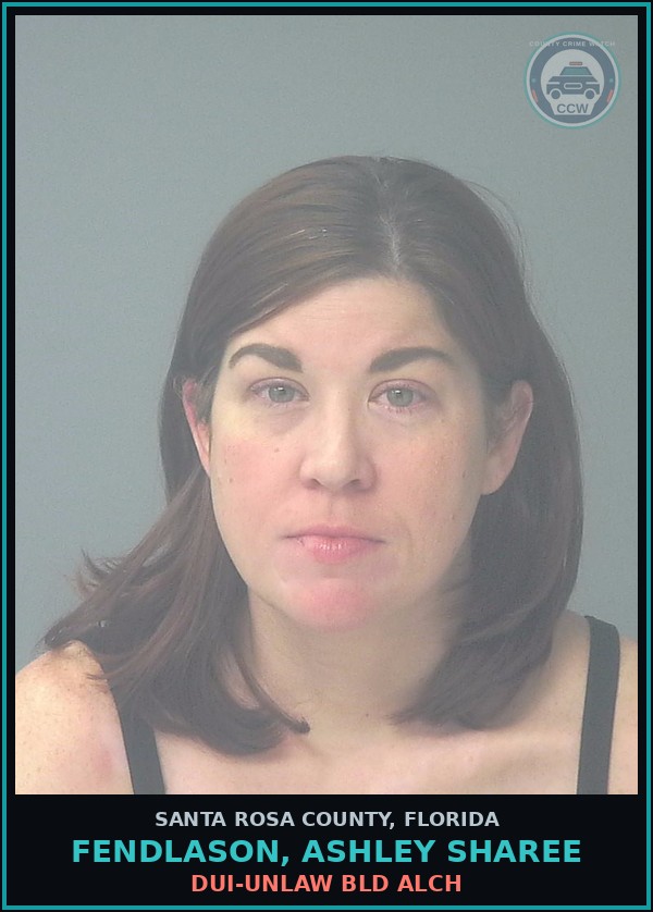 Booking mugshot of FENDLASON, ASHLEY SHAREE in Santa Rosa County