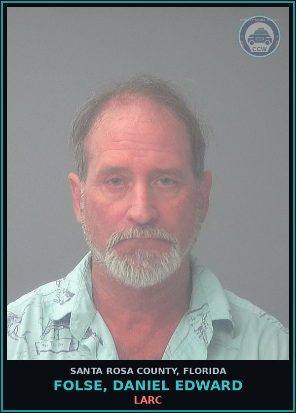 Booking mugshot of FOLSE, DANIEL EDWARD in Santa Rosa County