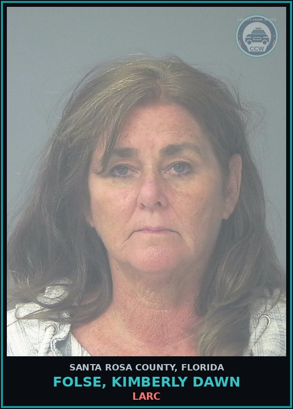 Booking mugshot of FOLSE, KIMBERLY DAWN in Santa Rosa County