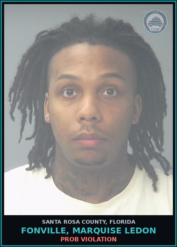Booking mugshot of FONVILLE, MARQUISE LEDON in Santa Rosa County