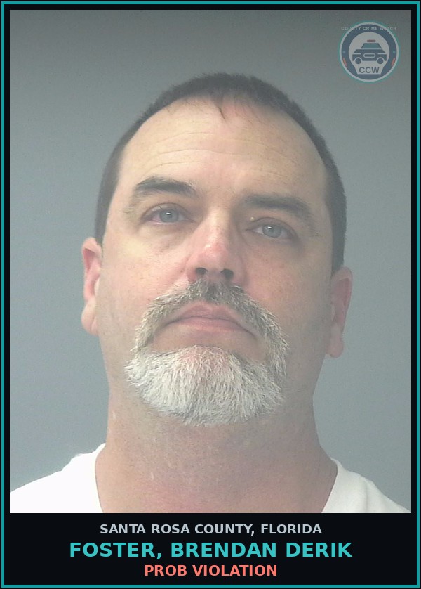 Booking mugshot of FOSTER, BRENDAN DERIK in Santa Rosa County