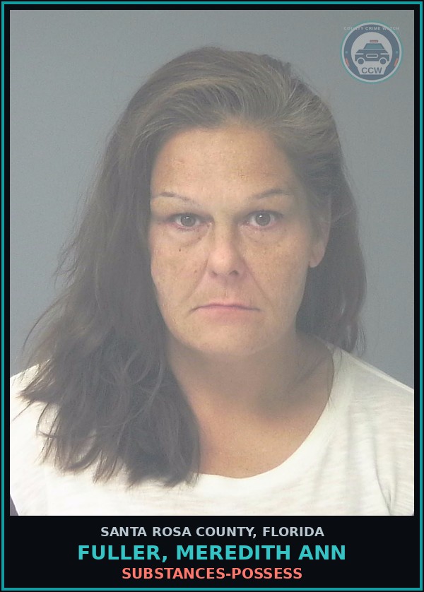 Booking mugshot of FULLER, MEREDITH ANN in Santa Rosa County