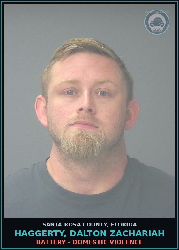 Booking mugshot of HAGGERTY, DALTON ZACHARIAH in Santa Rosa County