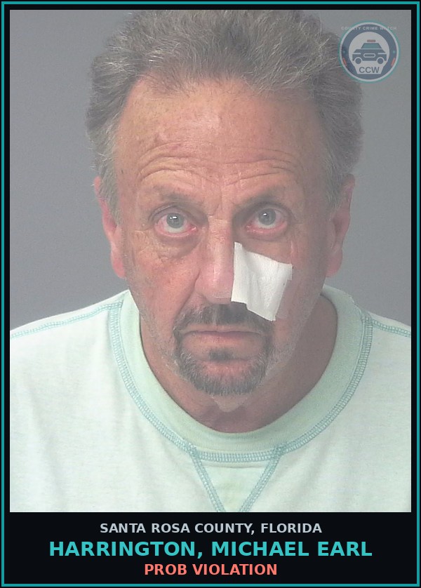 Booking mugshot of HARRINGTON, MICHAEL EARL in Santa Rosa County