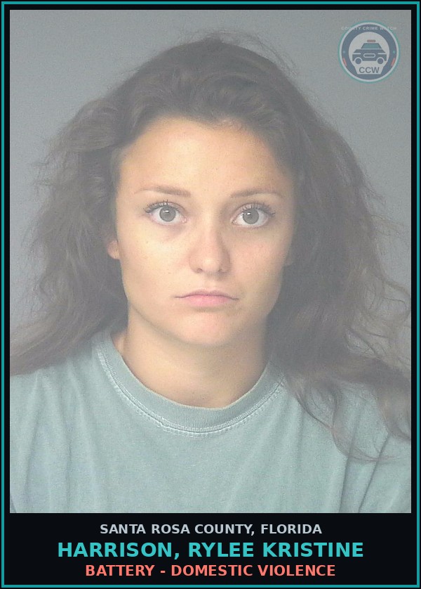 Booking mugshot of HARRISON, RYLEE KRISTINE in Santa Rosa County