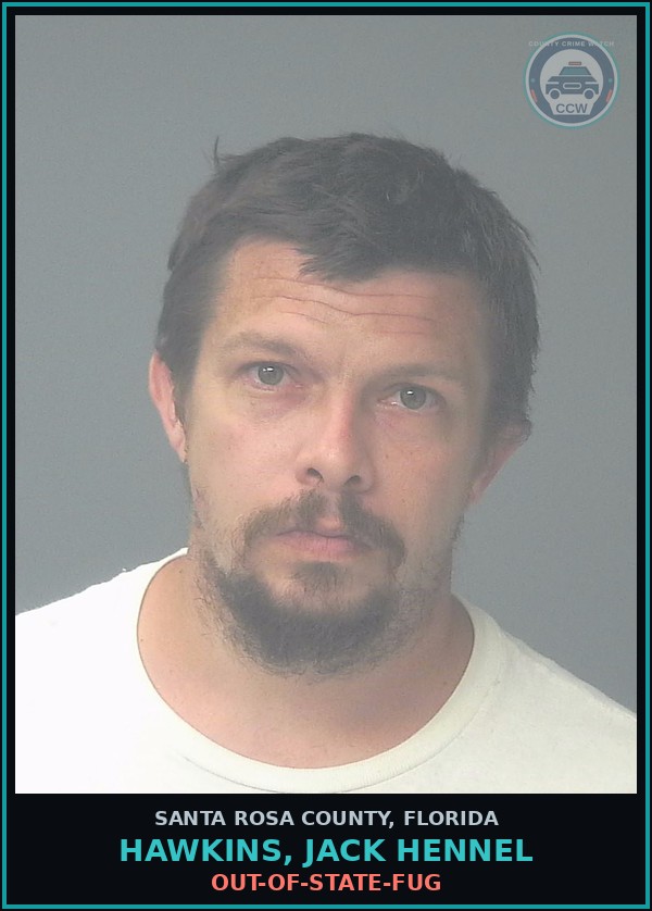 Booking mugshot of HAWKINS, JACK HENNEL in Santa Rosa County