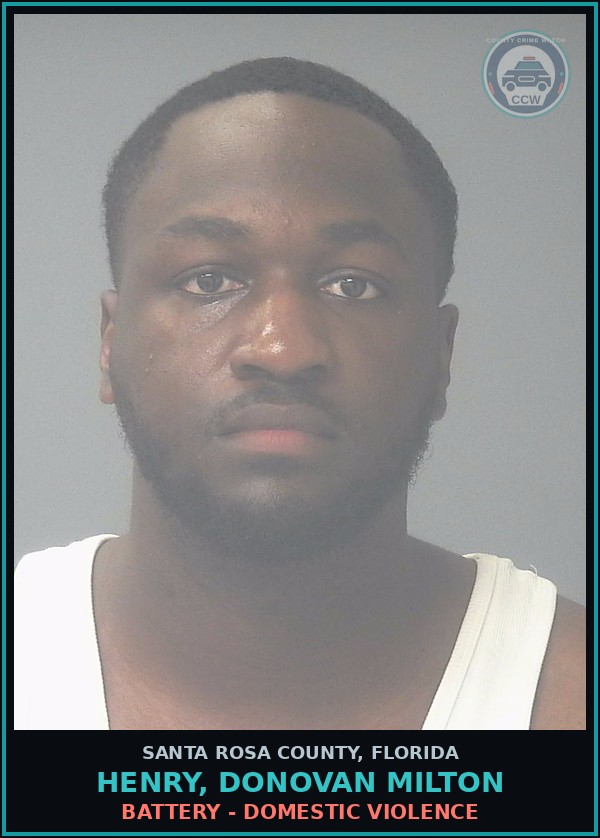 Booking mugshot of HENRY, DONOVAN MILTON in Santa Rosa County
