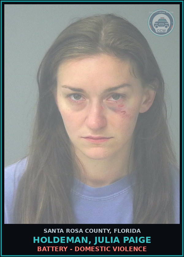 Booking mugshot of HOLDEMAN, JULIA PAIGE in Santa Rosa County