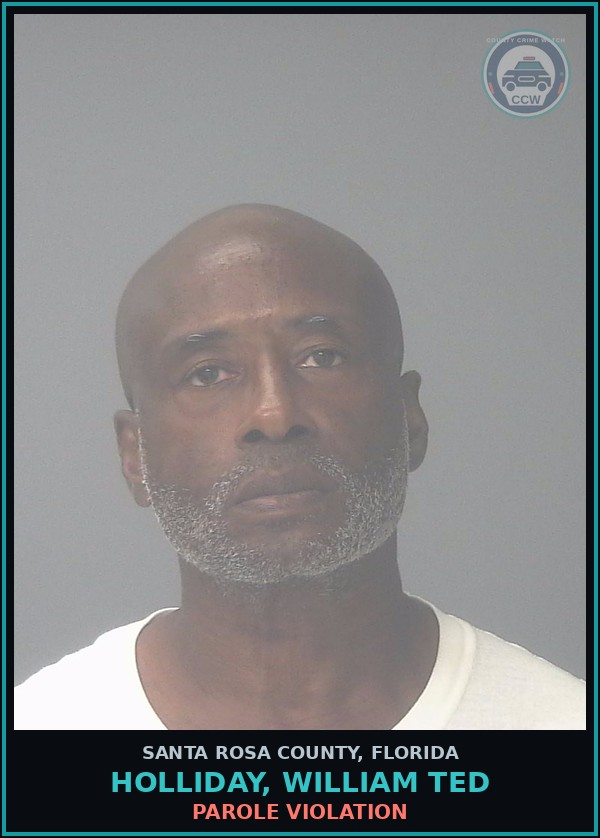 Booking mugshot of HOLLIDAY, WILLIAM TED in Santa Rosa County