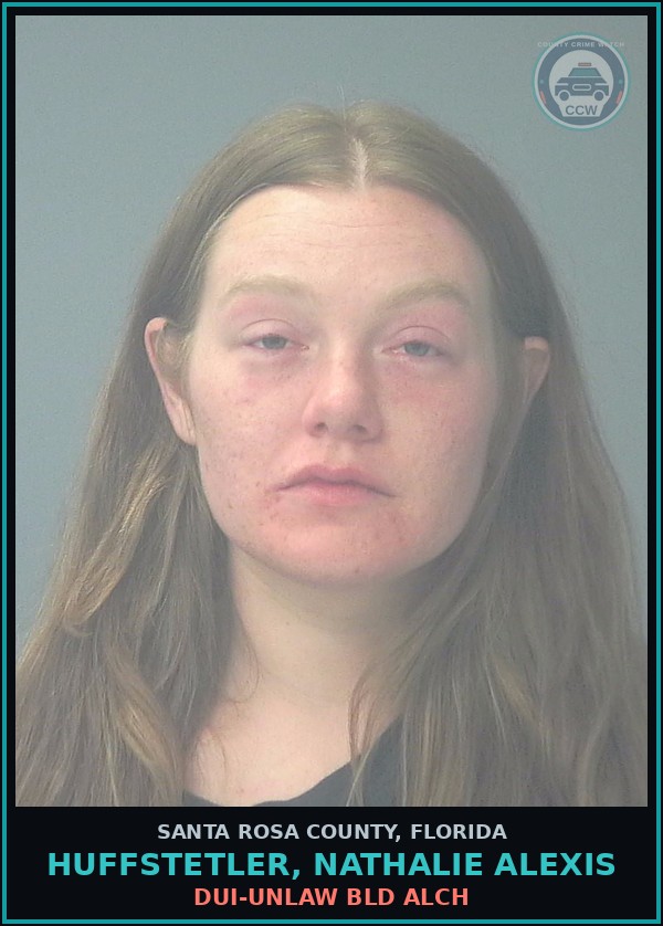 Booking mugshot of HUFFSTETLER, NATHALIE ALEXIS in Santa Rosa County