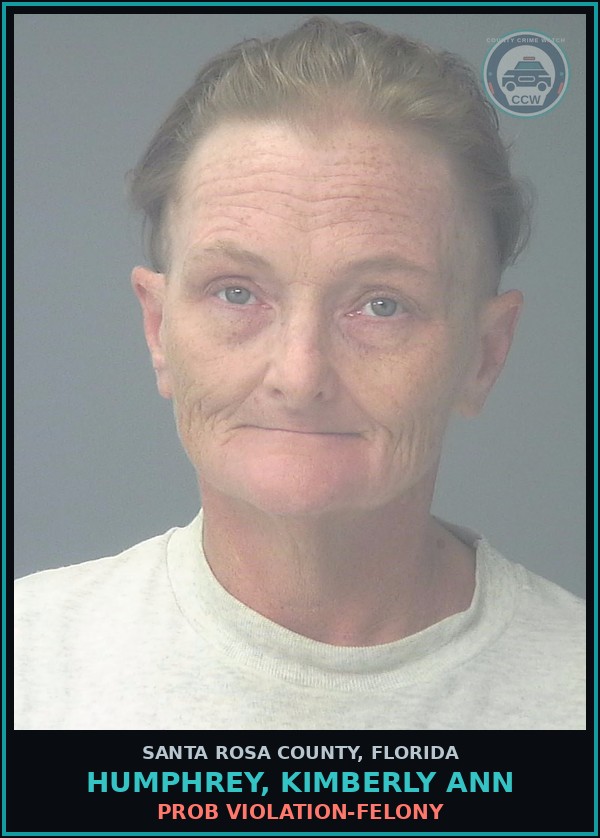 Booking mugshot of HUMPHREY, KIMBERLY ANN in Santa Rosa County