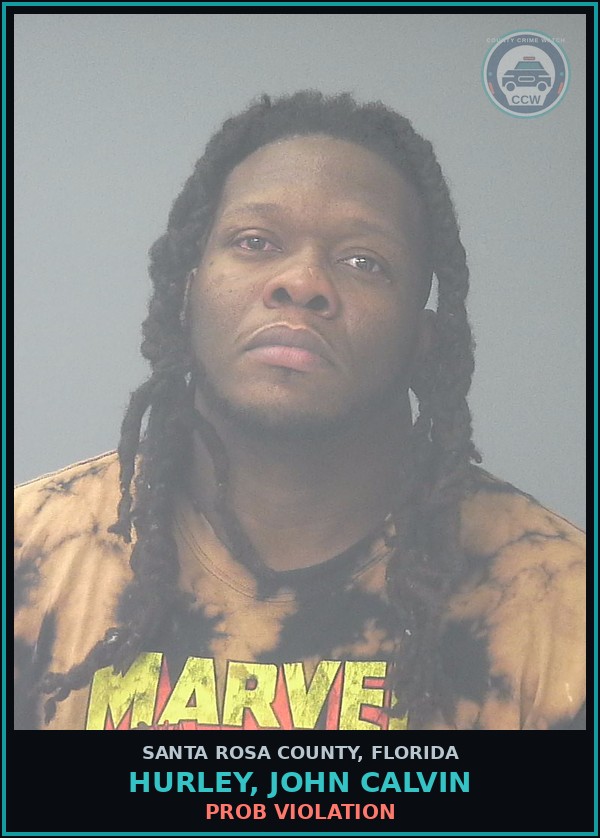 Booking mugshot of HURLEY, JOHN CALVIN in Santa Rosa County