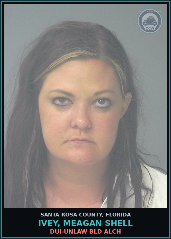 Booking mugshot of IVEY, MEAGAN SHELL in Santa Rosa County