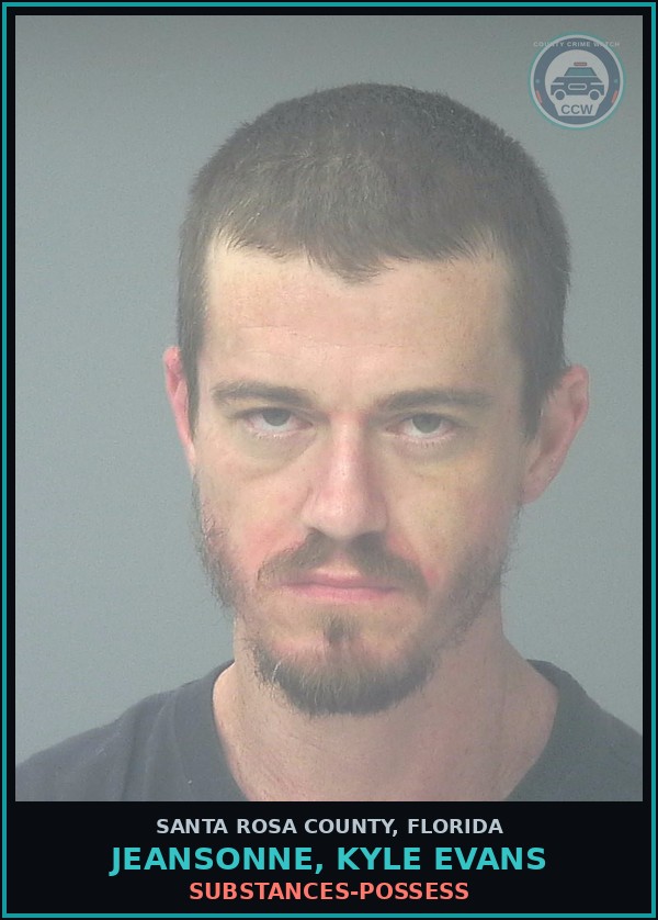 Booking mugshot of JEANSONNE, KYLE EVANS in Santa Rosa County