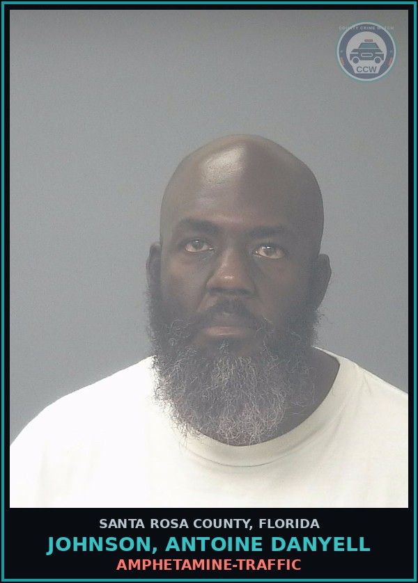Booking mugshot of JOHNSON, ANTOINE DANYELL in Santa Rosa County