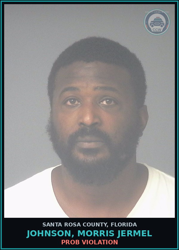 Booking mugshot of JOHNSON, MORRIS JERMEL in Santa Rosa County