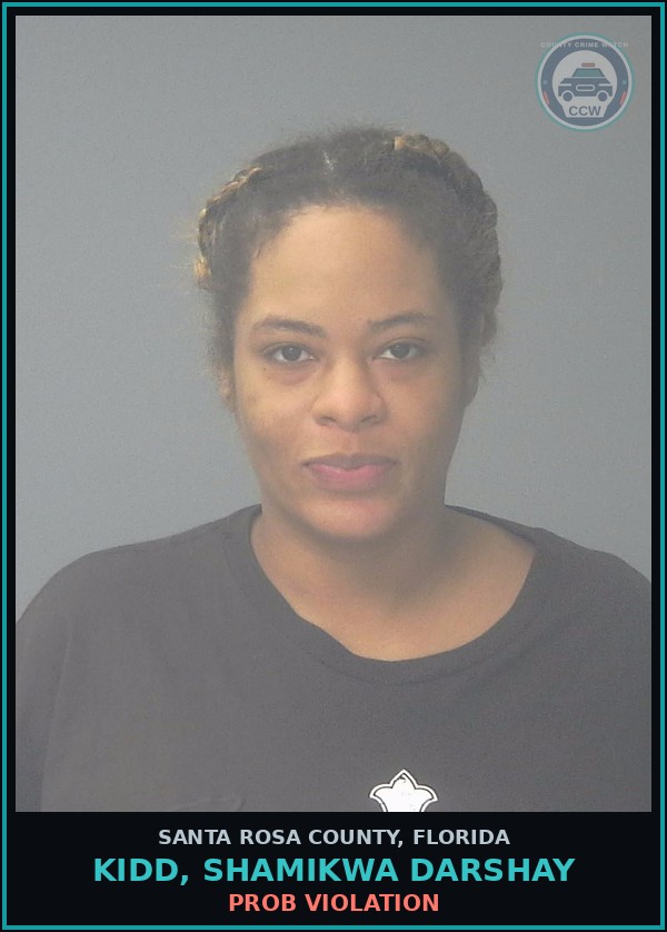 Booking mugshot of KIDD, SHAMIKWA DARSHAY in Santa Rosa County