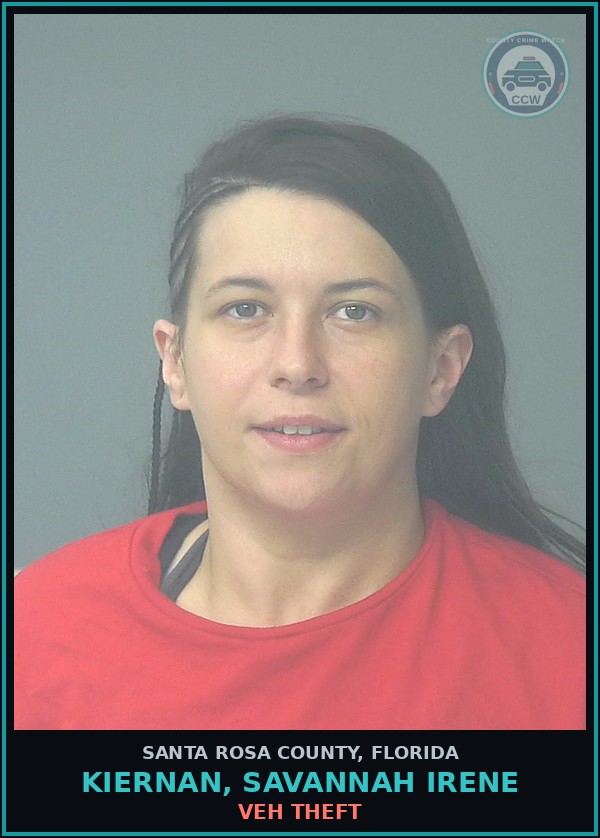 Booking mugshot of KIERNAN, SAVANNAH IRENE in Santa Rosa County