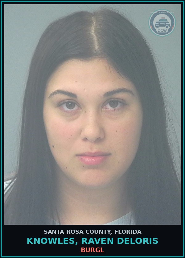 Booking mugshot of KNOWLES, RAVEN DELORIS in Santa Rosa County