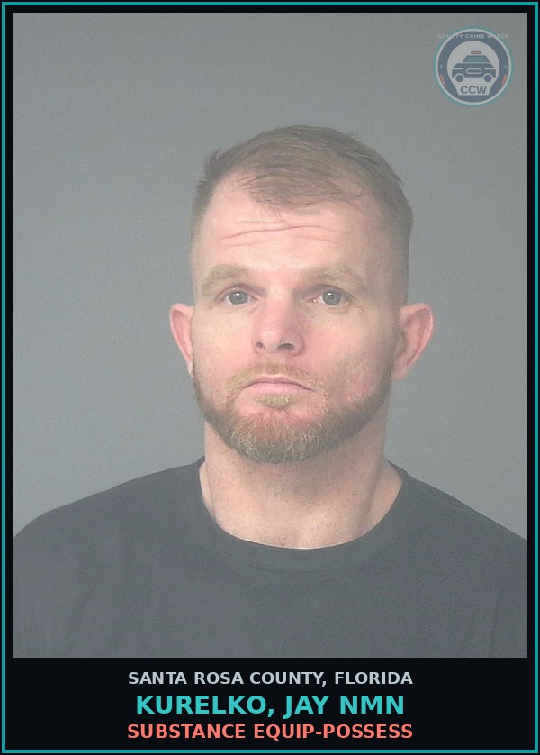 Booking mugshot of KURELKO, JAY NMN in Santa Rosa County