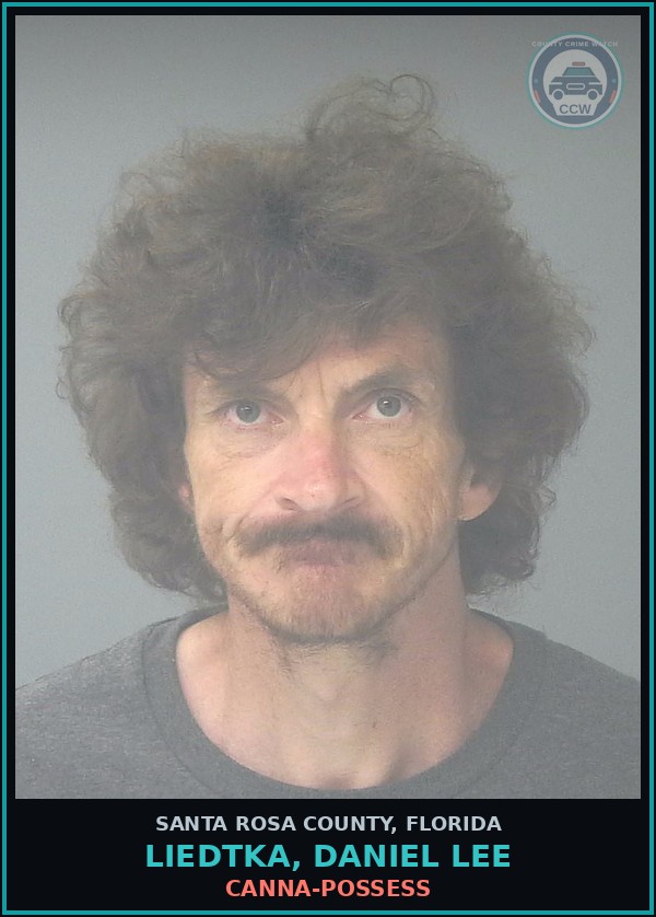 Booking mugshot of LIEDTKA, DANIEL LEE in Santa Rosa County