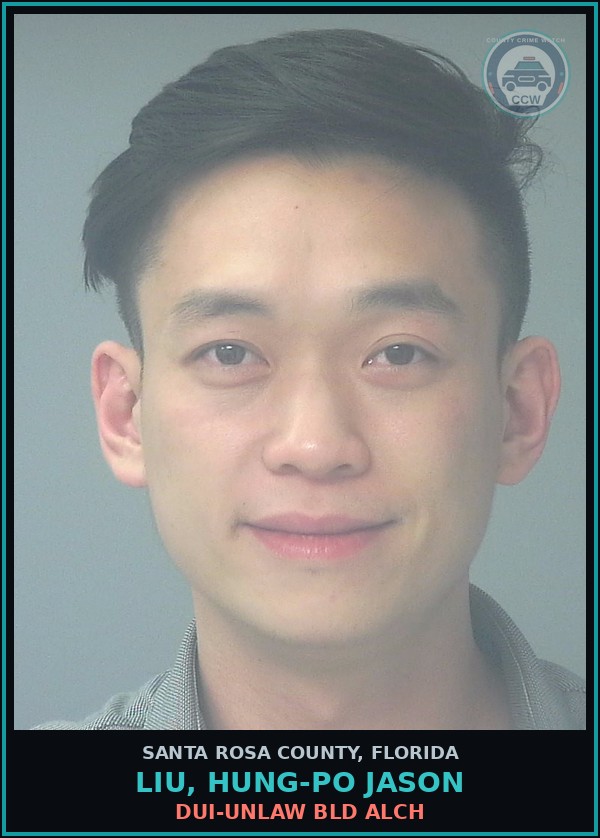 Booking mugshot of LIU, HUNG-PO JASON in Santa Rosa County