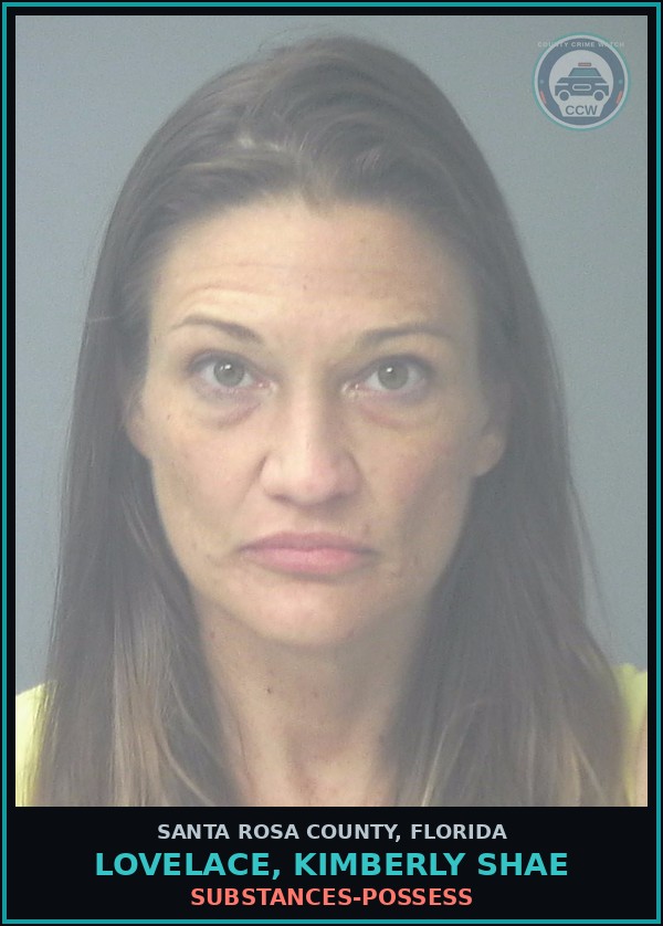 Booking mugshot of LOVELACE, KIMBERLY SHAE in Santa Rosa County