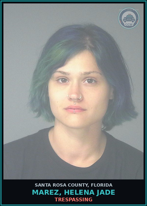 Booking mugshot of MAREZ, HELENA JADE in Santa Rosa County