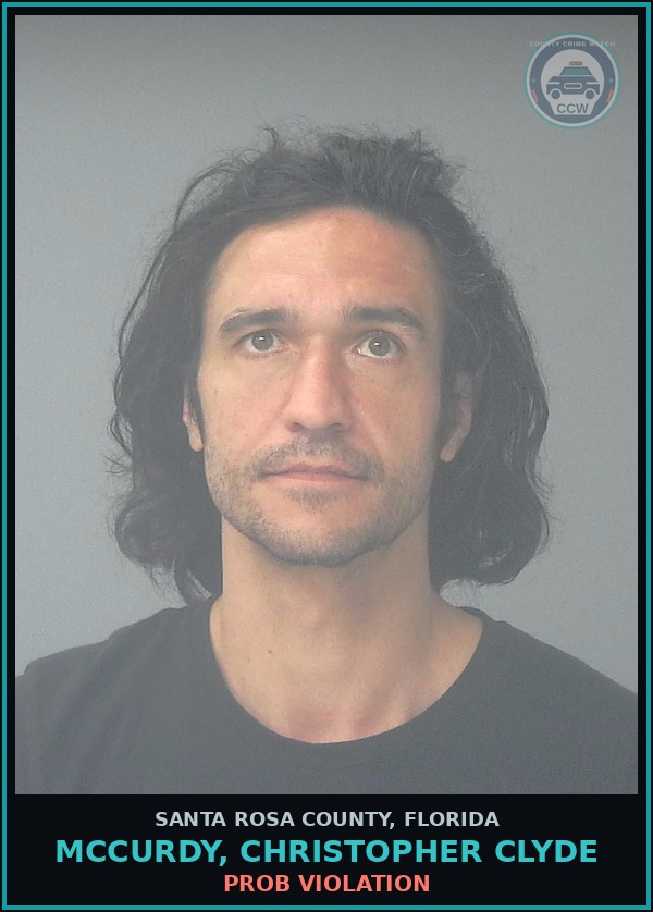 Booking mugshot of MCCURDY, CHRISTOPHER CLYDE in Santa Rosa County