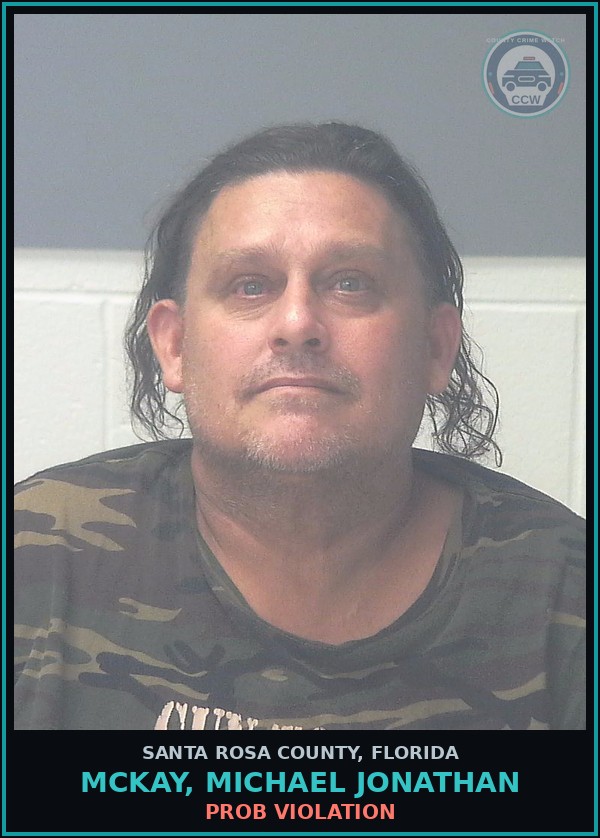 Booking mugshot of MCKAY, MICHAEL JONATHAN in Santa Rosa County