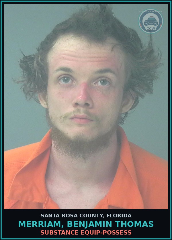 Booking mugshot of MERRIAM, BENJAMIN THOMAS in Santa Rosa County