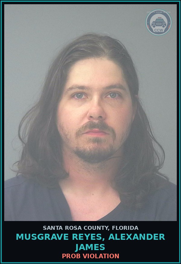 Booking mugshot of MUSGRAVE REYES, ALEXANDER JAMES in Santa Rosa County