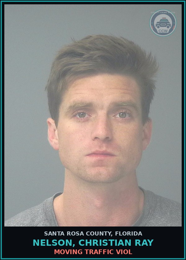 Booking mugshot of NELSON, CHRISTIAN RAY in Santa Rosa County