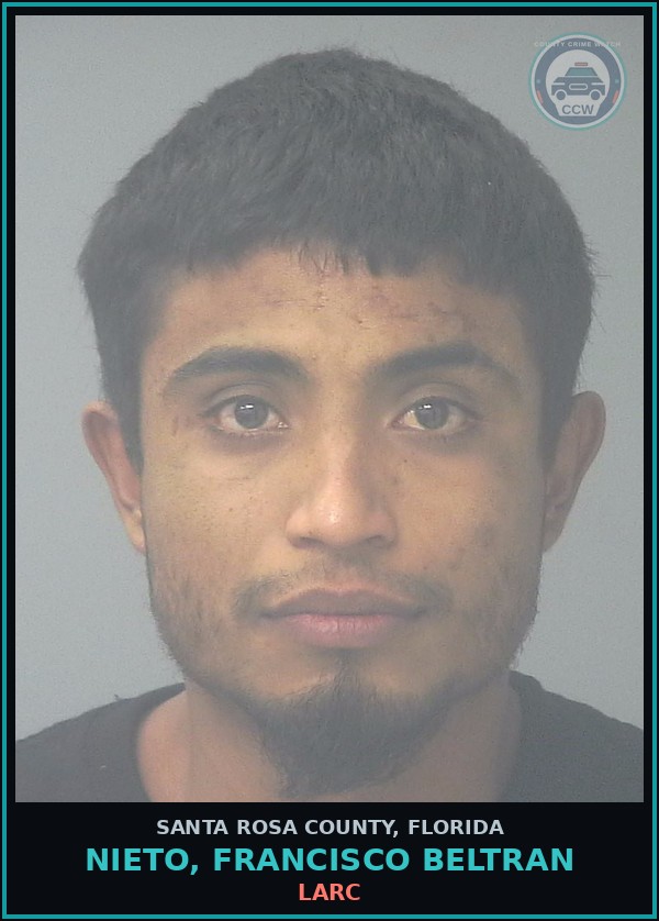 Booking mugshot of NIETO, FRANCISCO BELTRAN in Santa Rosa County