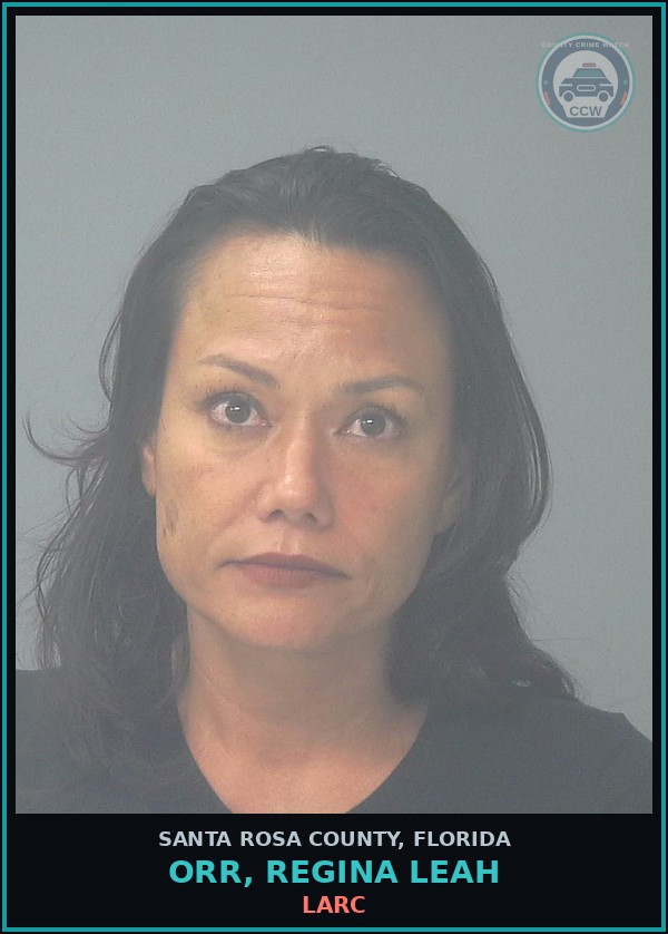Booking mugshot of ORR, REGINA LEAH in Santa Rosa County