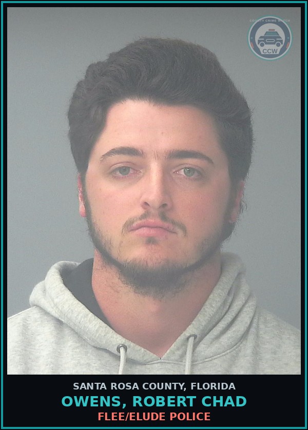 Booking mugshot of OWENS, ROBERT CHAD in Santa Rosa County