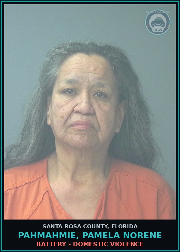 Booking mugshot of PAHMAHMIE, PAMELA NORENE in Santa Rosa County