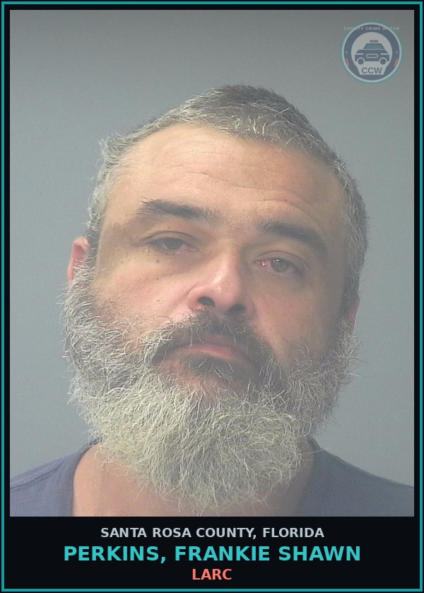 Booking mugshot of PERKINS, FRANKIE SHAWN in Santa Rosa County