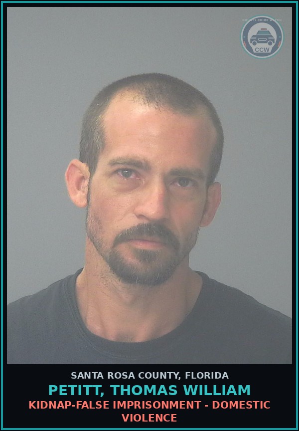 Booking mugshot of PETITT, THOMAS WILLIAM in Santa Rosa County