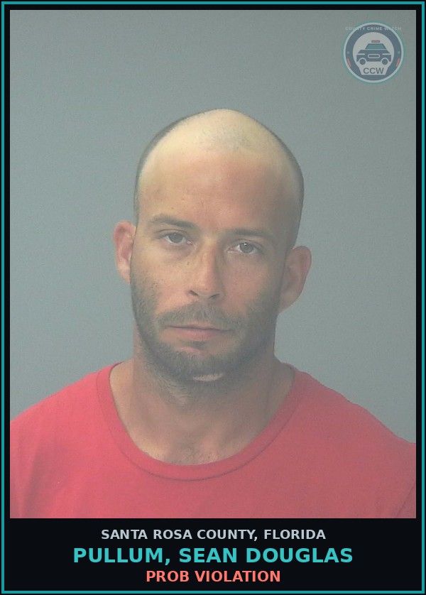 Booking mugshot of PULLUM, SEAN DOUGLAS in Santa Rosa County