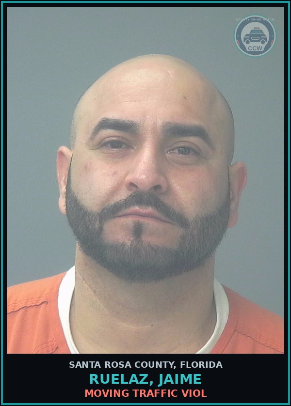 Booking mugshot of RUELAZ, JAIME in Santa Rosa County
