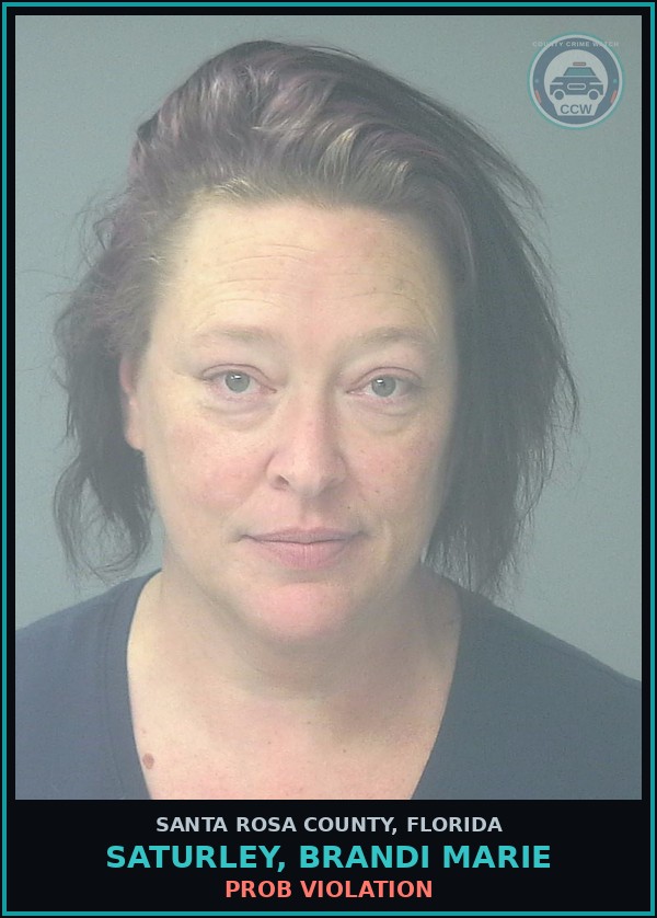 Booking mugshot of SATURLEY, BRANDI MARIE in Santa Rosa County