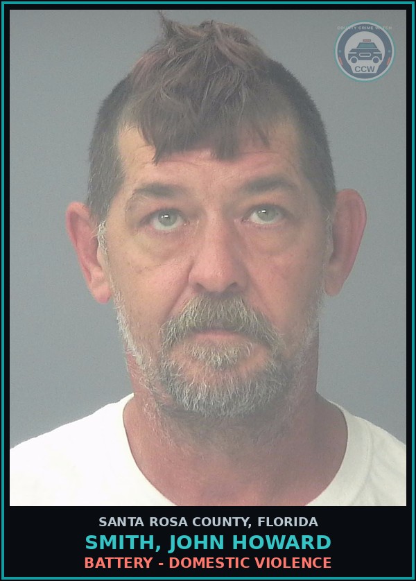 Booking mugshot of SMITH, JOHN HOWARD in Santa Rosa County
